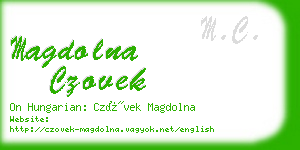 magdolna czovek business card